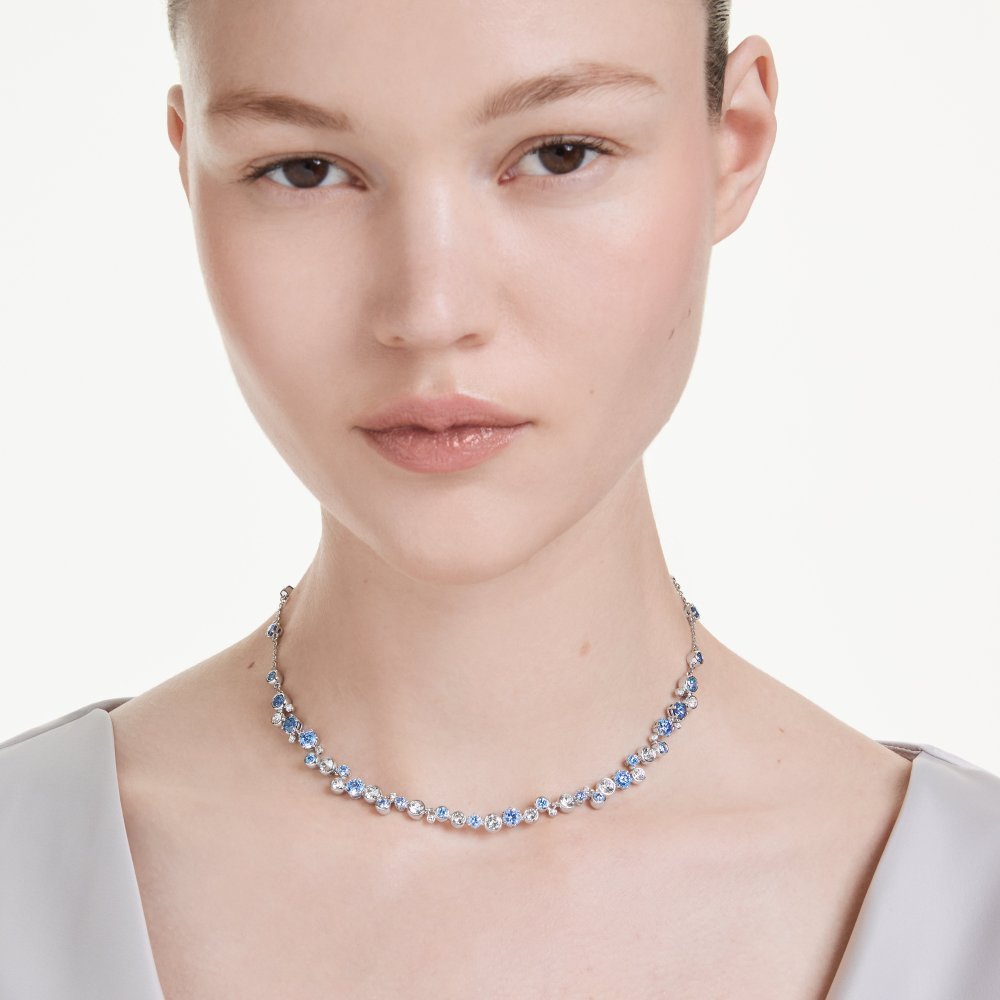 Swarovski - Collana Constella - Cristalli Blu - Placcatura Rodio