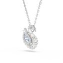 Swarovski - Pendente Swan - Zirconia Blu - Placcatura Rodio