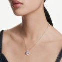 Swarovski - Pendente Swan - Zirconia Blu - Placcatura Rodio