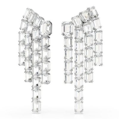Swarovski - Orecchini Millenia - Cristalli Bianchi - Placcato Rodio