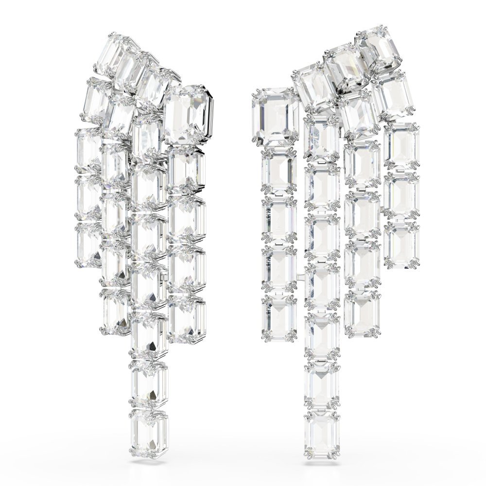 Swarovski - Orecchini Millenia - Cristalli Bianchi - Placcato Rodio