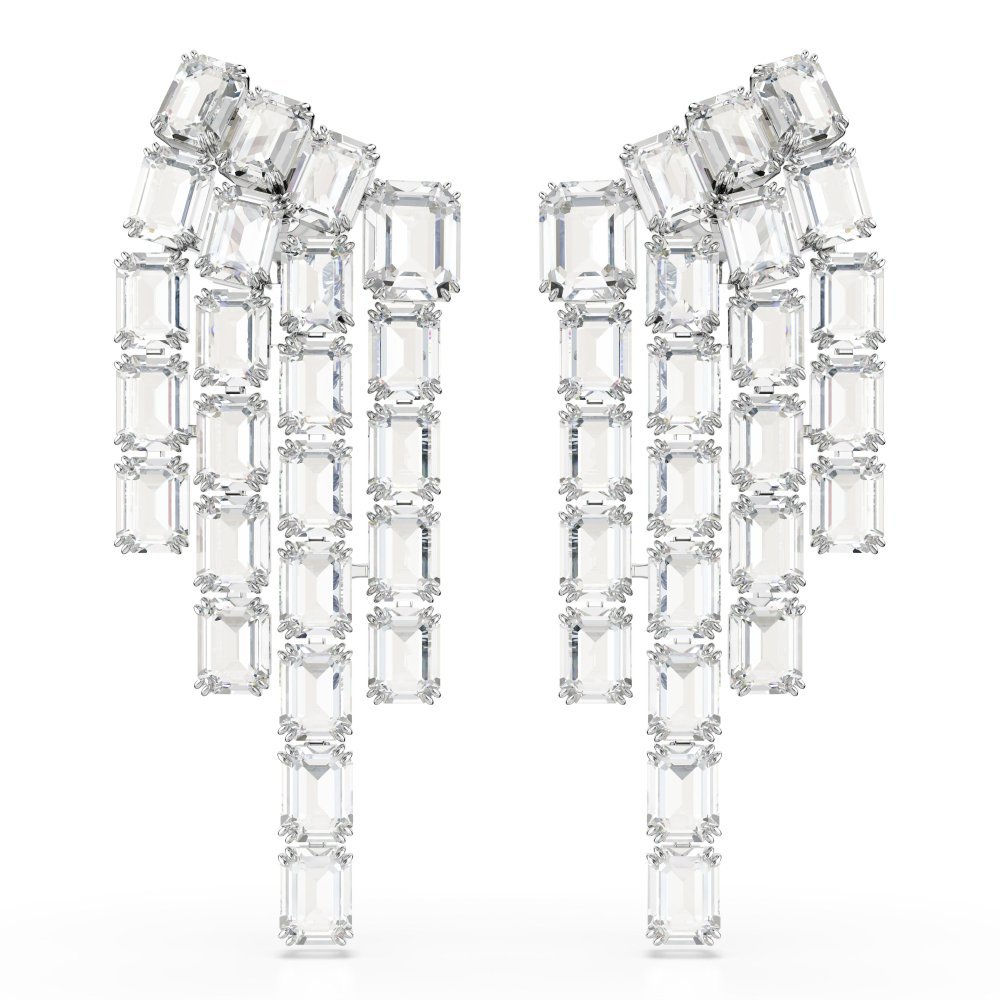 Swarovski - Orecchini Millenia - Cristalli Bianchi - Placcato Rodio