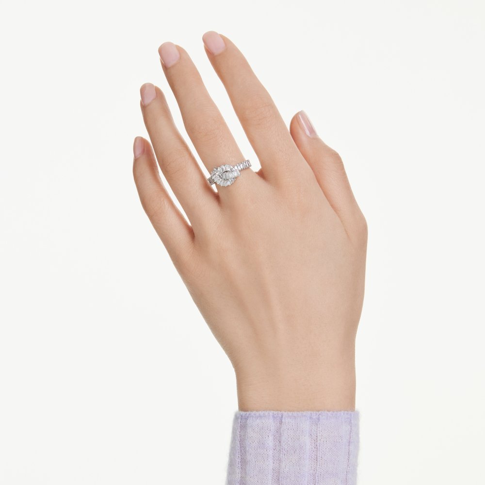 Swarovski - Anello Matrix - Nodo - Zirconia Bianca