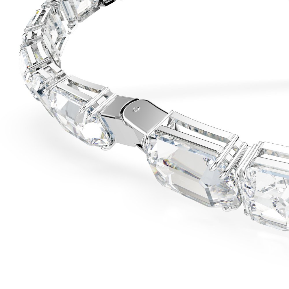 Swarovski - Collana Millenia - Cristalli Bianchi - Placcatura Rodio