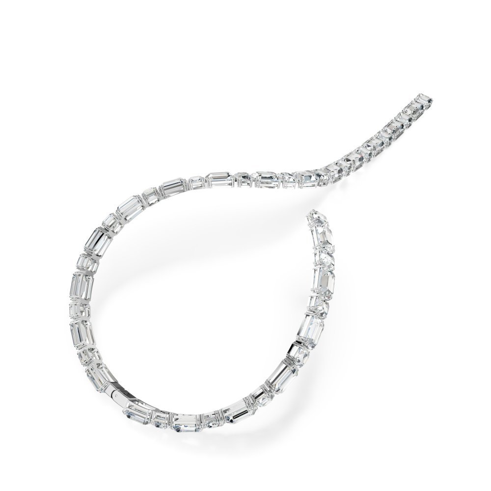 Swarovski - Collana Millenia - Cristalli Bianchi - Placcatura Rodio