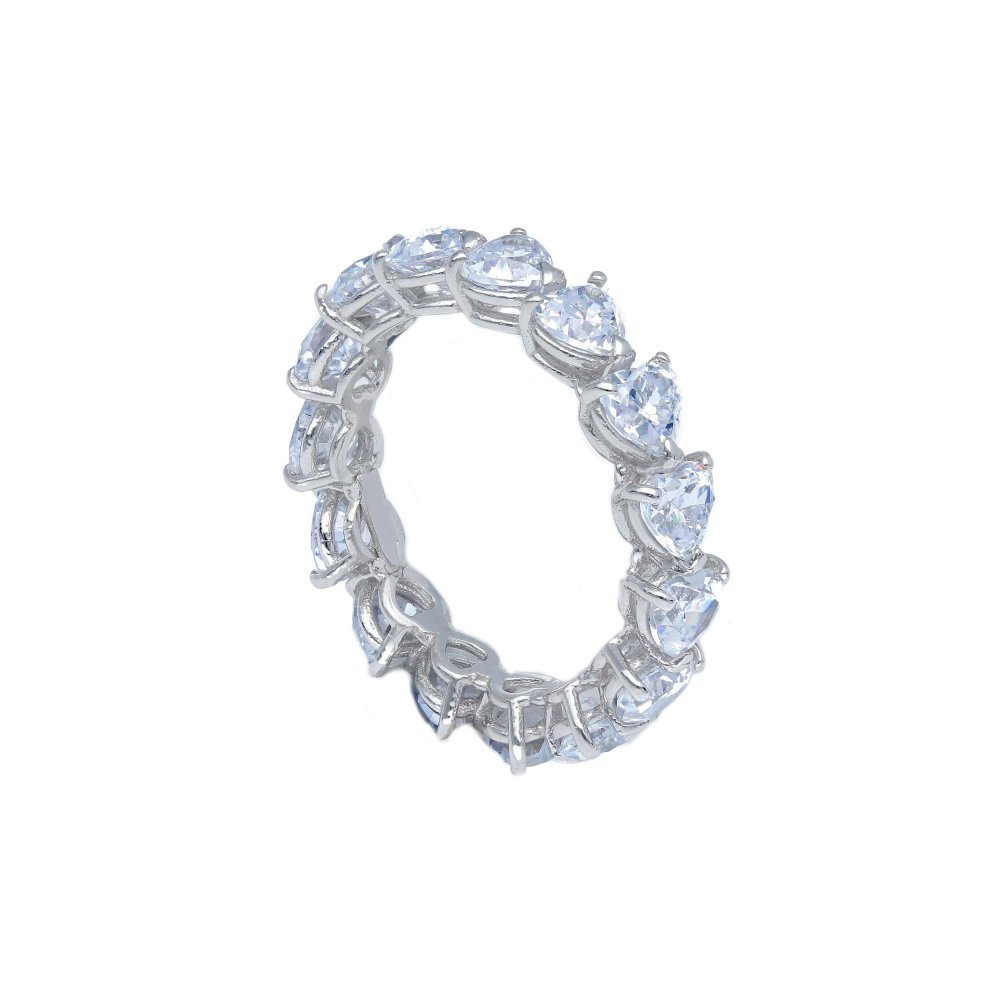 Songa Antonio - Anello Eternity - Oro Bianco - Zirconia Cubica