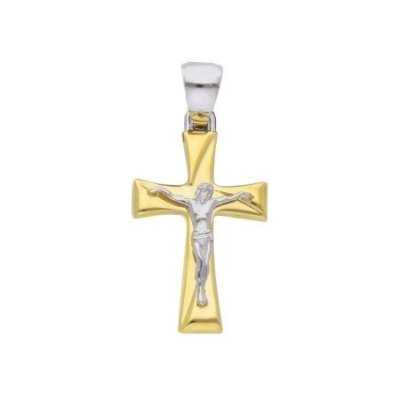 Songa Antonio - Croce Con Cristo - Oro Giallo - Oro Bianco