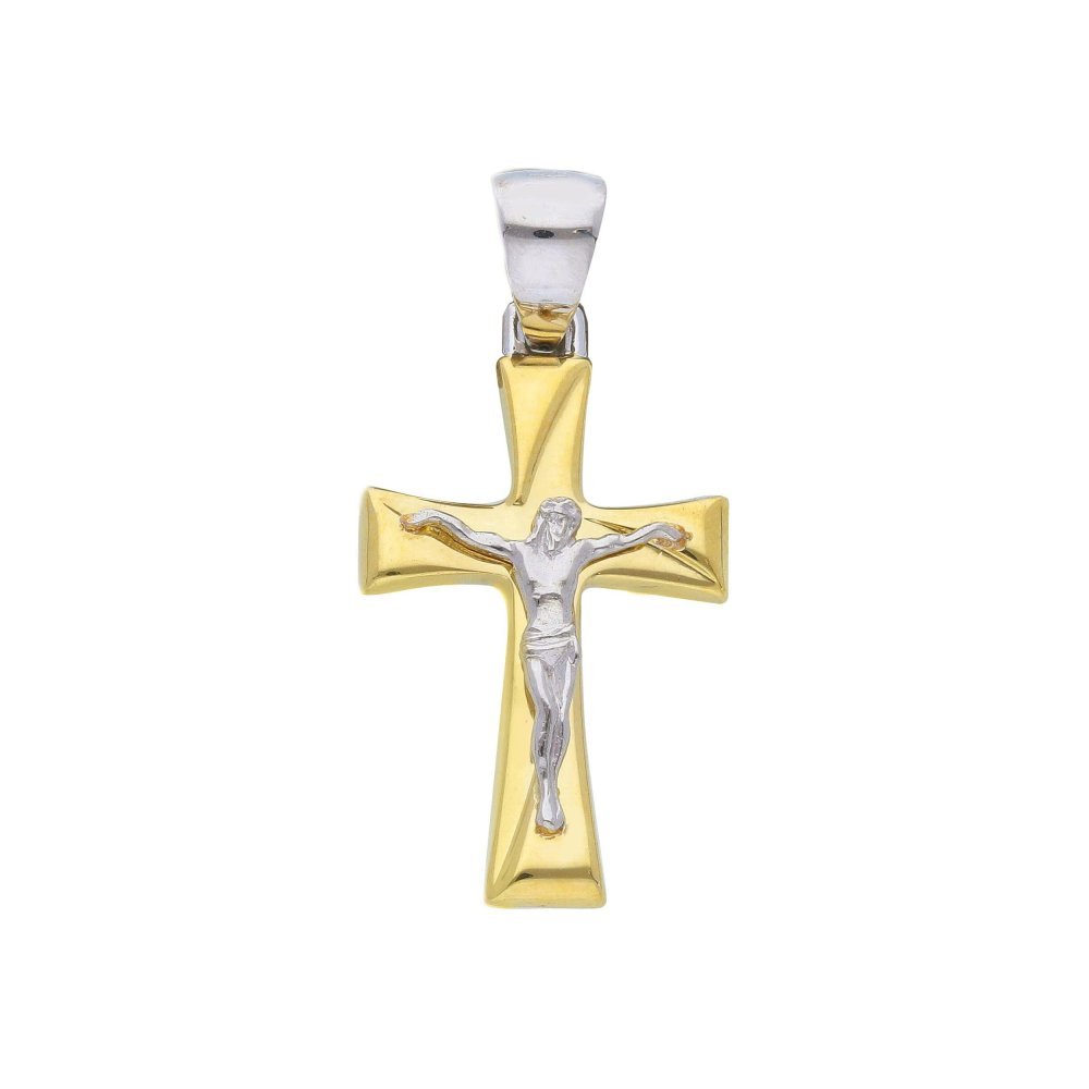 Songa Antonio - Croce Con Cristo - Oro Giallo - Oro Bianco