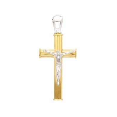 Songa Antonio - Croce Con Cristo - Oro Giallo - Oro Bianco