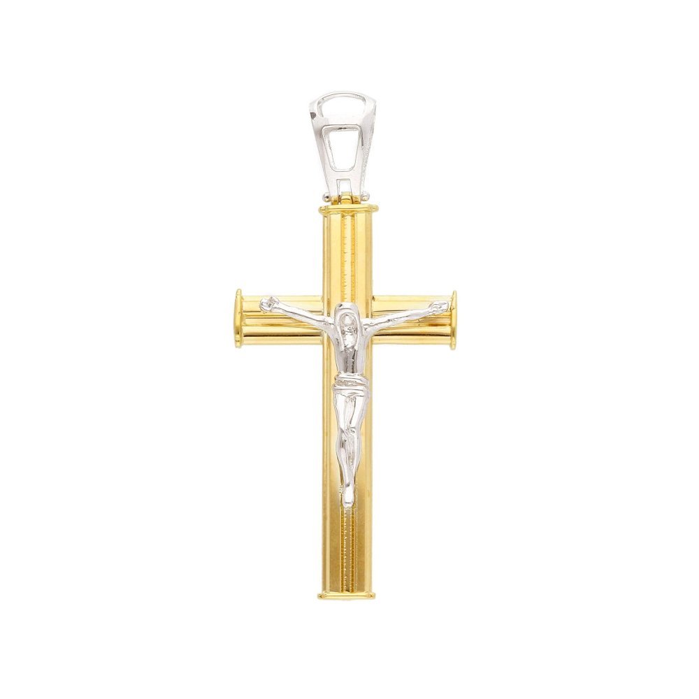 Songa Antonio - Croce Con Cristo - Oro Giallo - Oro Bianco