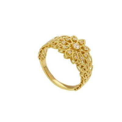 Songa Antonio - Anello Fascia - Oro Giallo - Zirconia Cubica