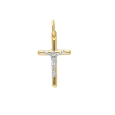 Songa Antonio - Croce Con Cristo - Oro Giallo - Oro Bianco