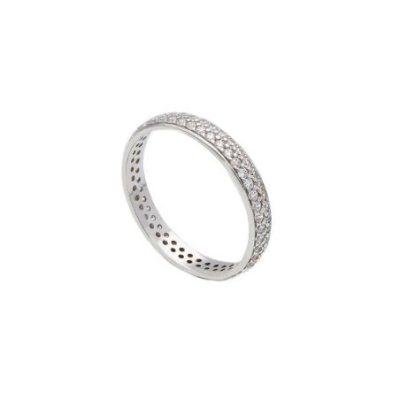 Songa Antonio - Anello Eternity - Oro Bianco - Zirconia Cubica