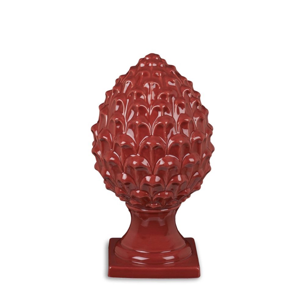 Henriette - Pigna Decorativa - Porcellana - Rossa