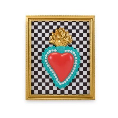 Henriette - Cornice Rett. C/Cuore - Resina - Multicolor