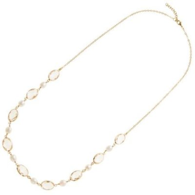 Ottaviani - Collana Placcata Oro - Cristalli - Perle