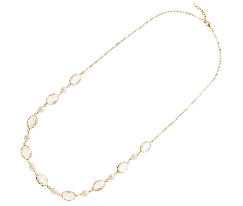 Ottaviani - Collana Placcata Oro - Cristalli - Perle