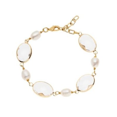 Ottaviani - Bracciale Placcato Oro - Cristalli - Perle