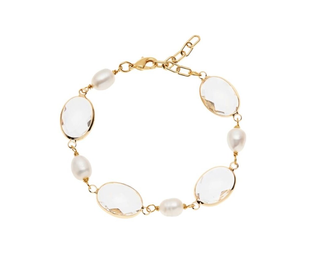 Ottaviani - Bracciale Placcato Oro - Cristalli - Perle