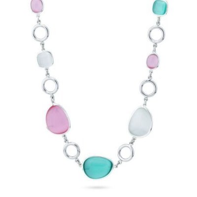 Boccadamo - Collana Xgr718A - Bronzo Rodiato - Cristalli Multicolor