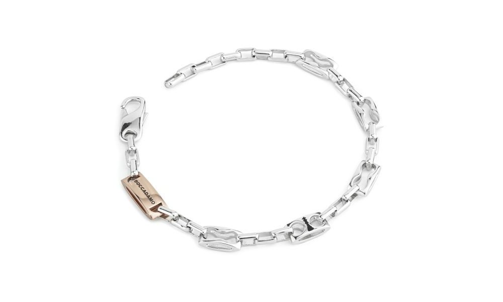 Boccadamo - Bracciale Mbr223 - Argento - Maglia Rettangolare