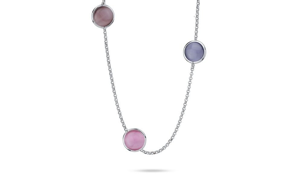 Boccadamo - Collana Xgr742V - Cristalli Rosa Chiaro - Viola Scuro