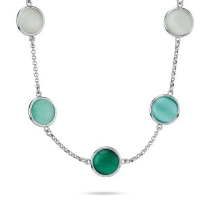 Boccadamo - Collana Xgr740T - Cristalli Madreperla - Verde Acqua