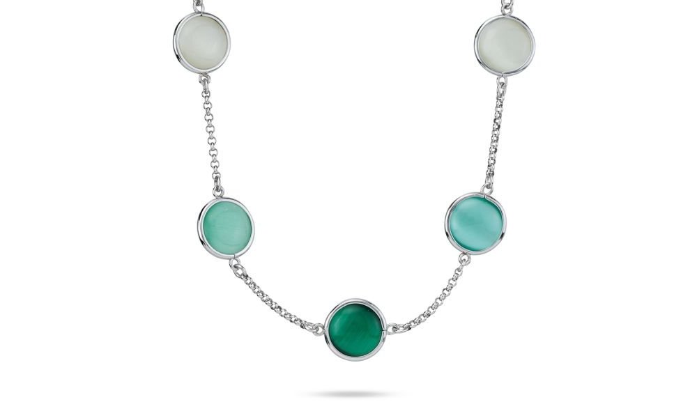 Boccadamo - Collana Xgr740T - Cristalli Madreperla - Verde Acqua