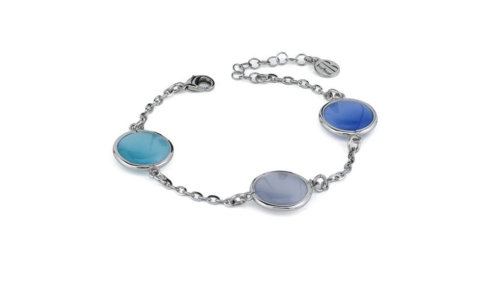 Boccadamo - Bracciale Xb1039B - Cristalli Celeste Grigio Viola