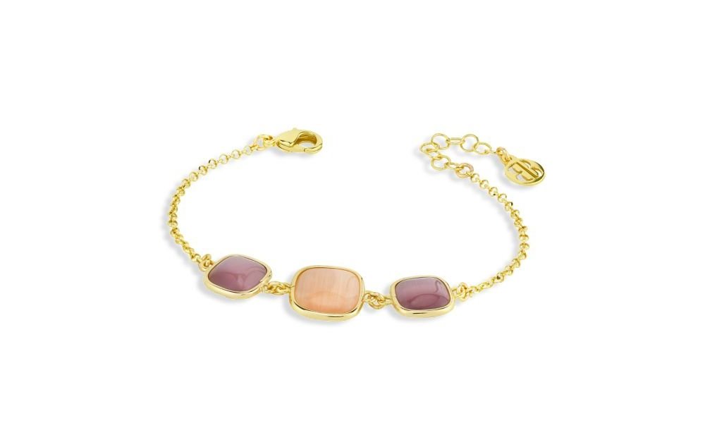 Boccadamo - Bracciale Xb1025D - Oro Giallo - Cristalli Miele E Ametista