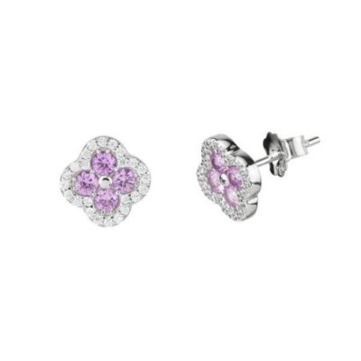 Boccadamo - Orecchini Or895R - Argento - Zirconi - Cristalli Rosa