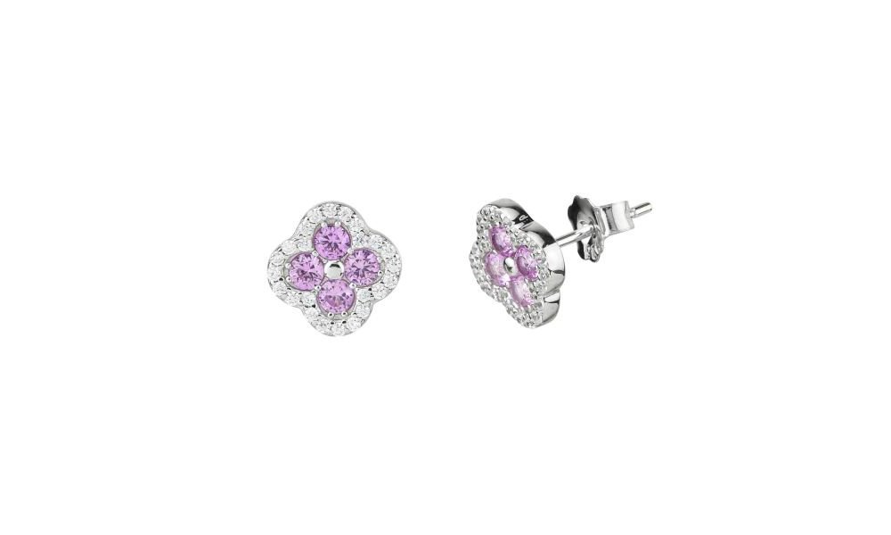 Boccadamo - Orecchini Or895R - Argento - Zirconi - Cristalli Rosa
