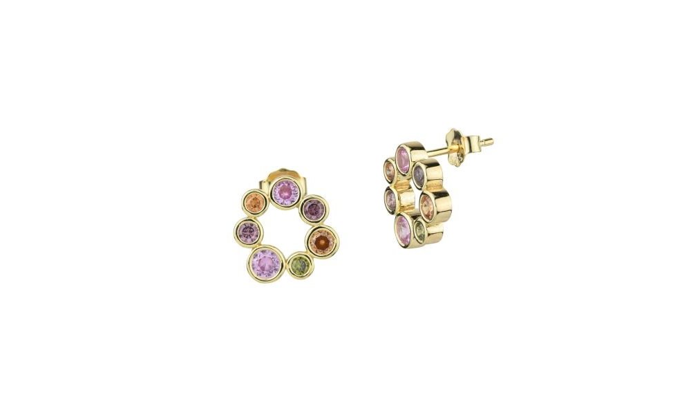 Boccadamo - Orecchini Or889D - Argento Placcato Oro - Cristalli Multicolor