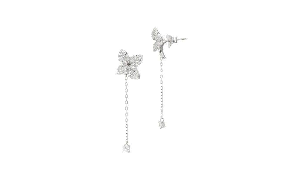 Boccadamo - Orecchini Or885 - Argento - Fiore Di Zirconi