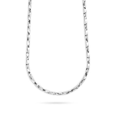 Boccadamo - Collana Maglia Quadrata Ritorta - Argento - Firma
