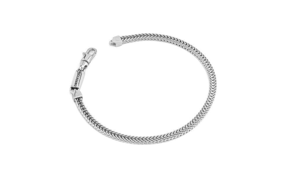 Boccadamo - Bracciale Maglia Quadrata Snake - Argento - Firma