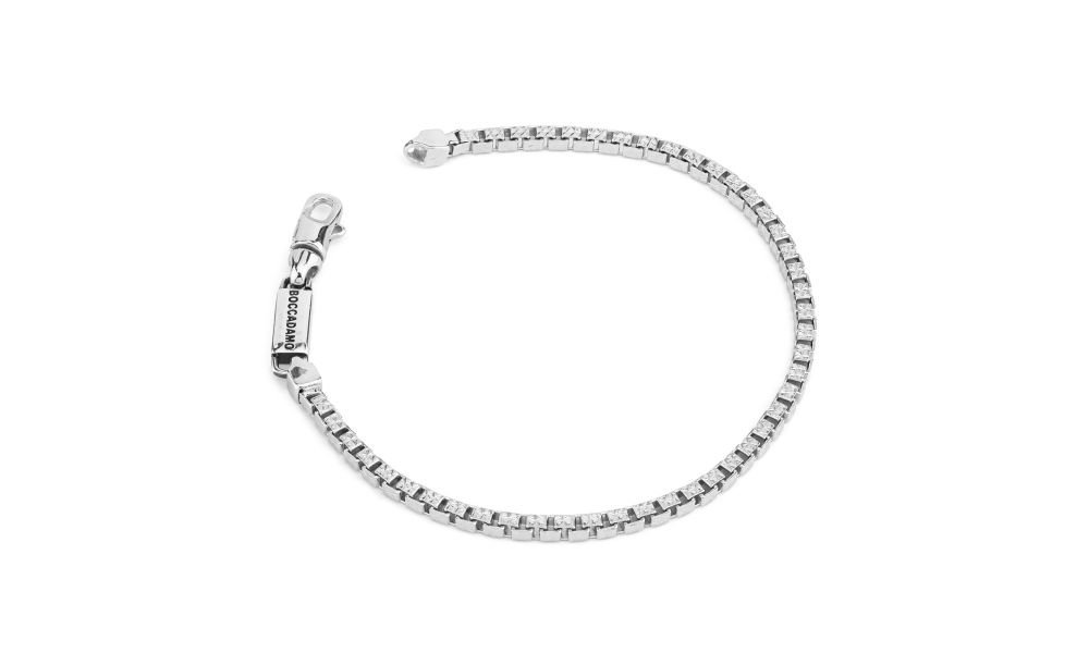 Boccadamo - Bracciale Maglia Cubica - Argento - Firma Incisa