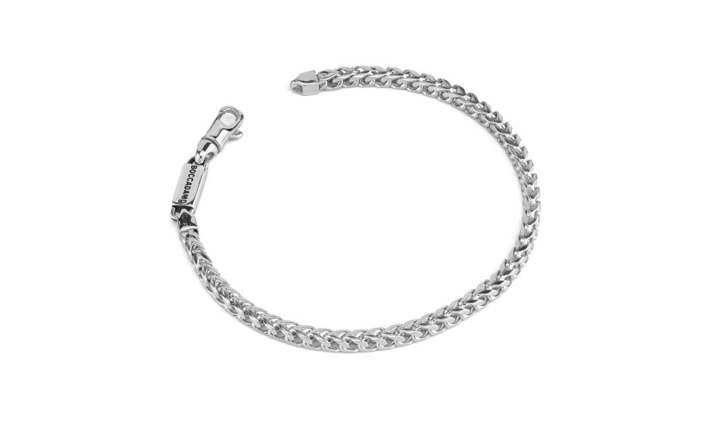 Boccadamo - Bracciale Mbr237 - Argento - Maglia Cubica