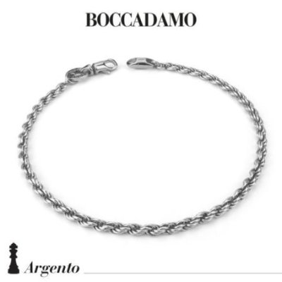 Boccadamo - Bracciale Maglia Corda Piccola - Argento 925 - Uomo