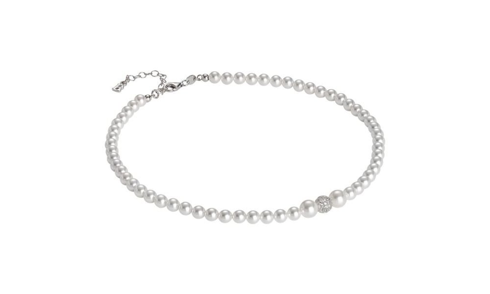 Boccadamo - Collana Con Perle Degradè - Argento Rodiato - Zirconi