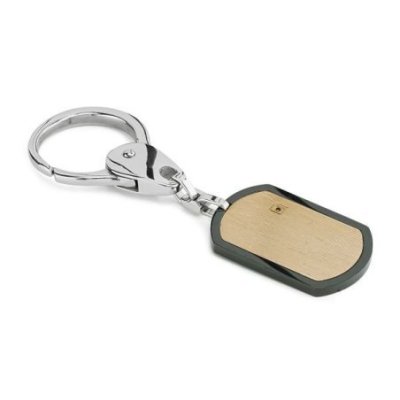 Boccadamo - Portachiavi Apc080C - Acciaio - Cristallo Nero