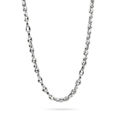Boccadamo - Collana Uomo Agr258 - Acciaio Rodiato - Maglia Marina