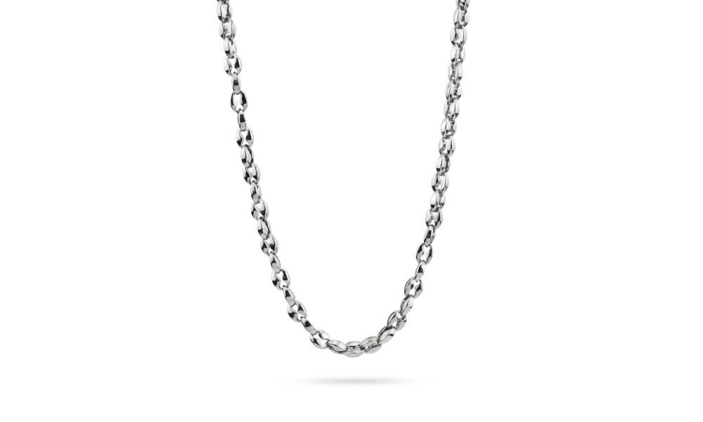 Boccadamo - Collana Uomo Agr258 - Acciaio Rodiato - Maglia Marina
