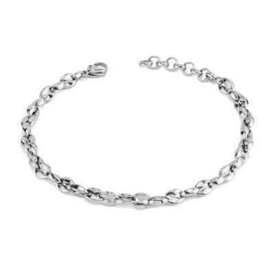 Boccadamo - Abr746 Bracciale Uomo - Acciaio - Maglia Marina