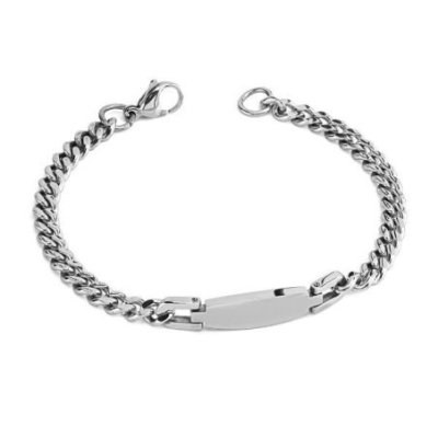 Boccadamo - Bracciale Uomo Abr740 - Acciaio - Maglia Grumetta