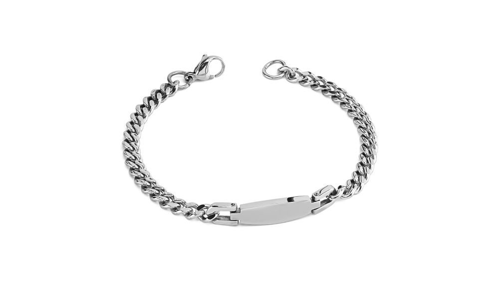 Boccadamo - Bracciale Uomo Abr740 - Acciaio - Maglia Grumetta