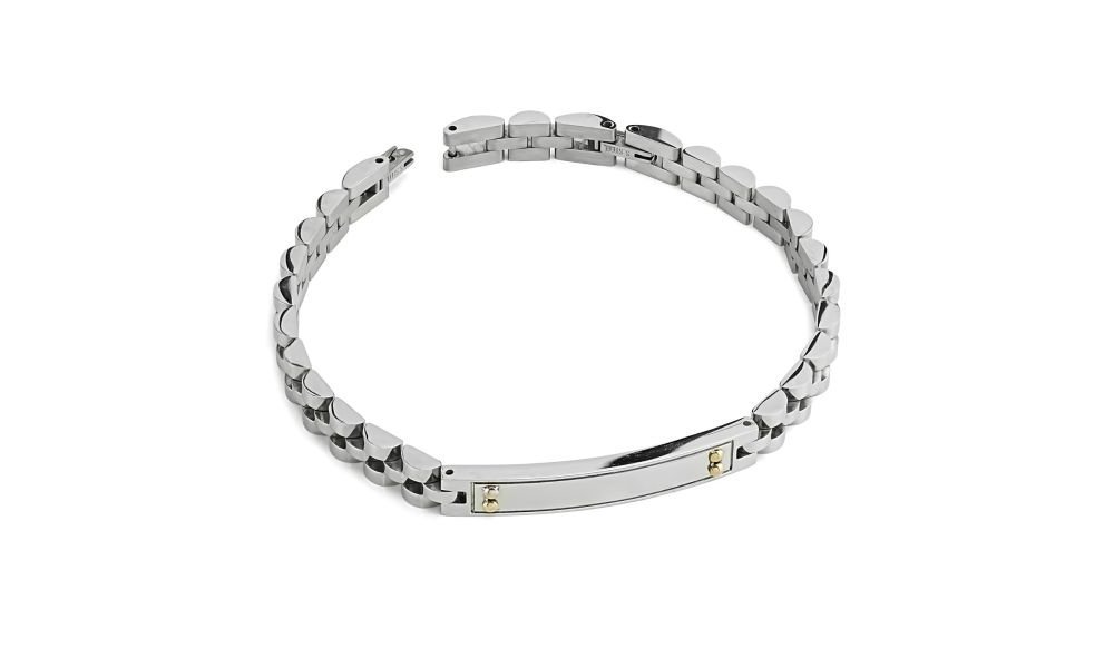 Boccadamo - Bracciale Uomo Abr736 - Acciaio - Placcato Oro