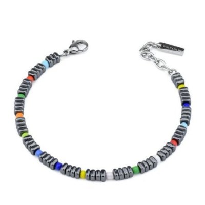 Boccadamo - Abr699 Bracciale Uomo - Acciaio - Inserti Colorati