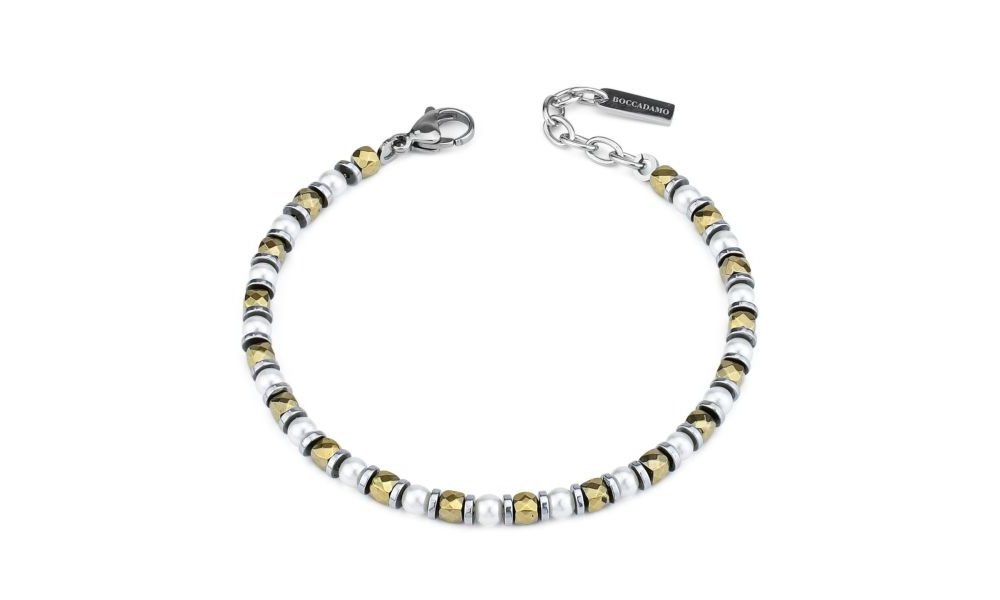 Boccadamo - Bracciale Uomo Abr685D - Agata - Perle Sintetiche