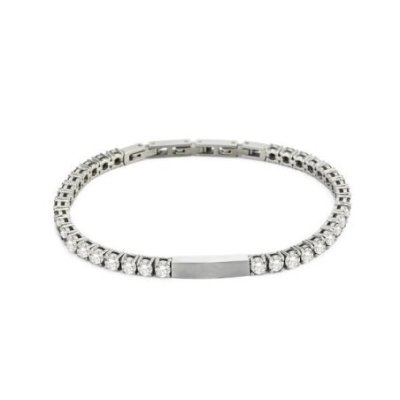 Boccadamo - Bracciale Abr671 - Zirconi Bianchi - Centrale Nero